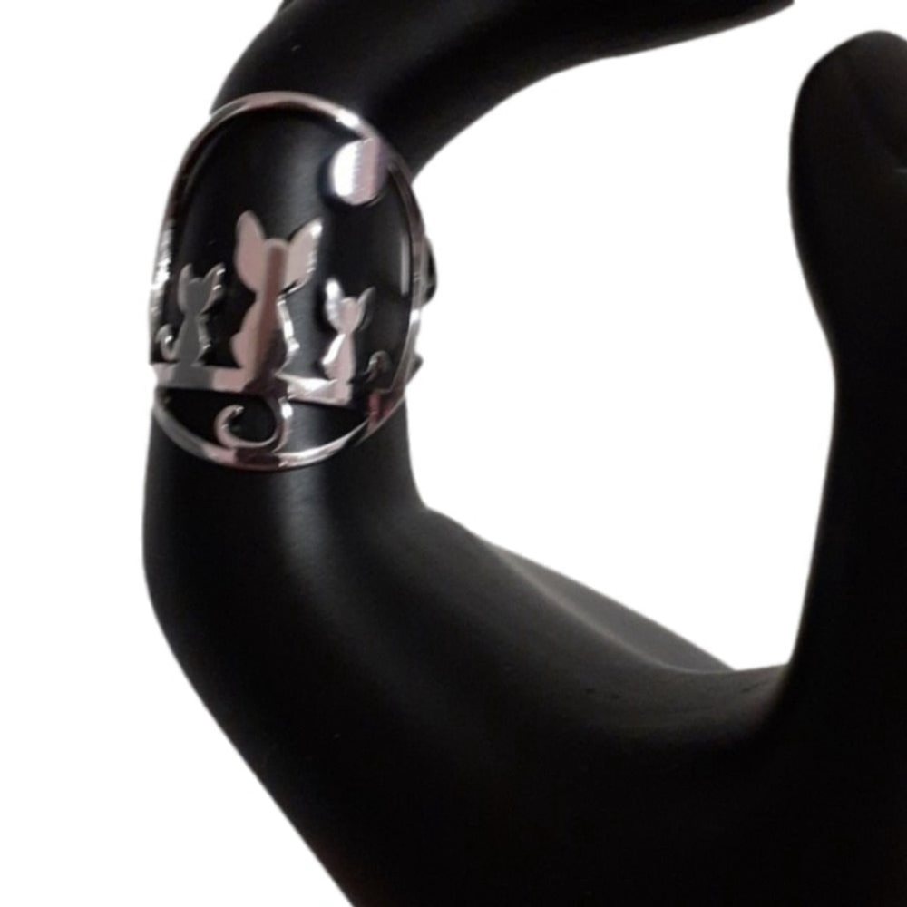 Sweet KITTY RING. Sz 7+ adjustable - Picture 3 of 5